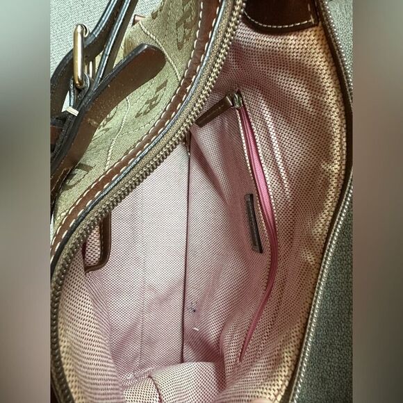 Authentic Dooney & Bourke Vintage Monogram Hobo Style Handbag Shoulder Bag - Picture 6 of 8